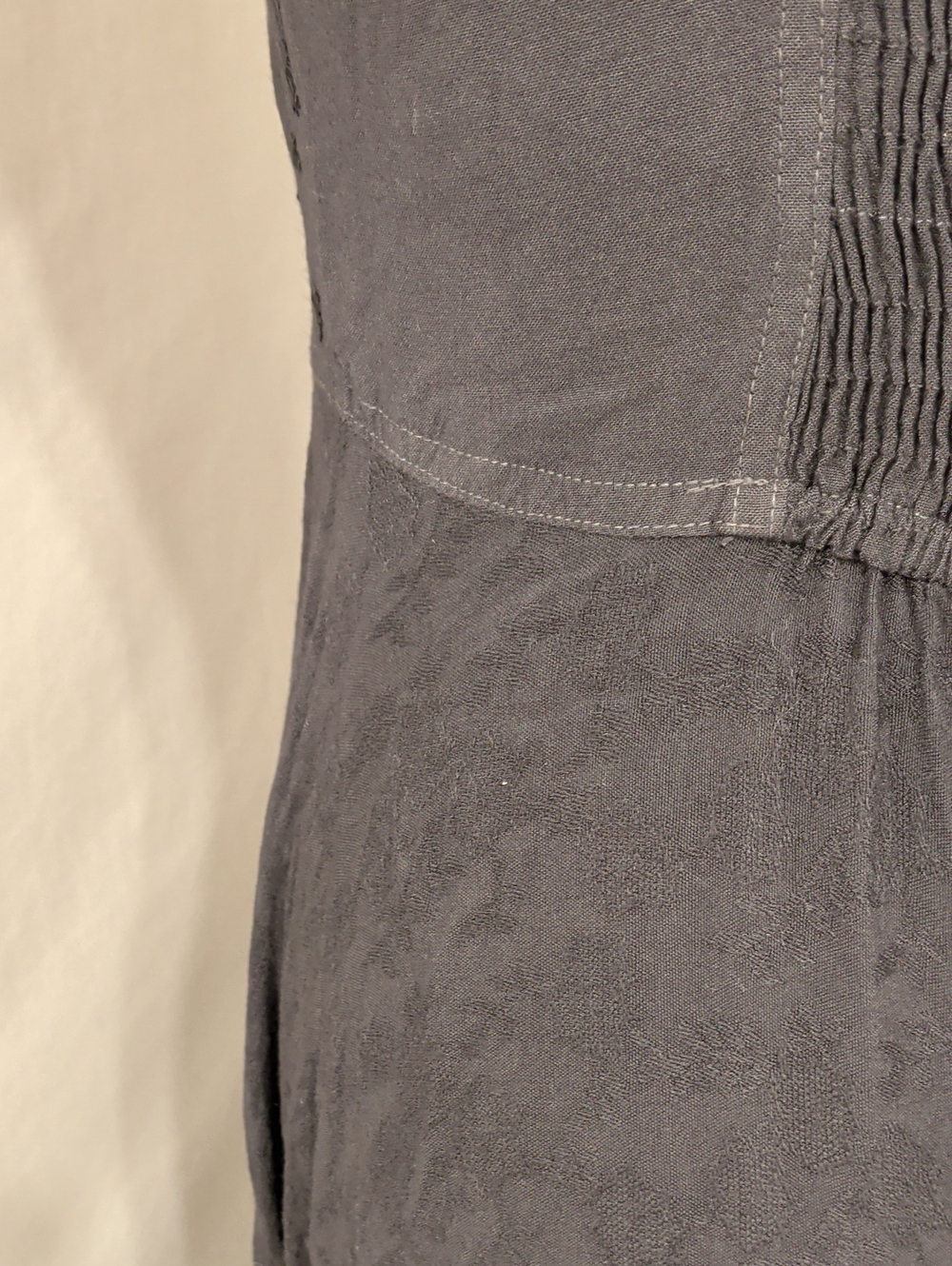 Bohemian Sleeveless Corset Lace Midi Dress Embroidered Vintage Black Full Skirt - Picture 9 of 16